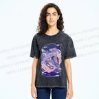 Unisex Fish Jenga Printed Washed Tee