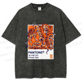 Unisex Pantone Tigers Printed Washed Tee