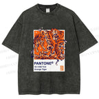 Unisex Pantone Tigers Printed Washed Tee