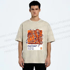 Unisex Pantone Tigers Printed Washed Tee