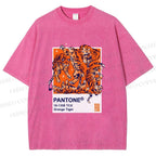 Unisex Pantone Tigers Printed Washed Tee