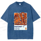 Unisex Pantone Tigers Printed Washed Tee
