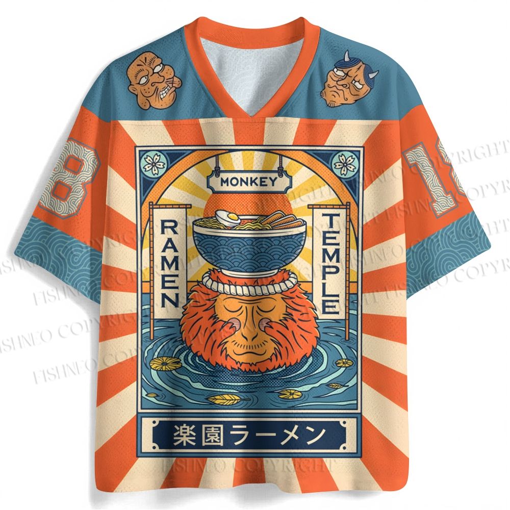 Monkey Ramen Temple Jersey Shirts
