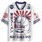 Tokyo Ramen Cat Printed Jersey Shirts