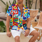 Colorful Eyes Printed Hawaiian Shirt