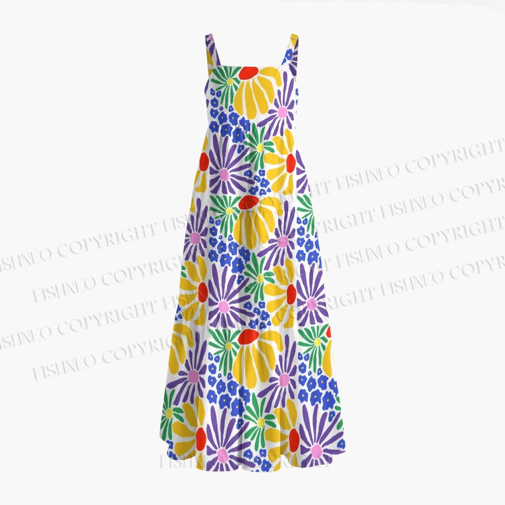 Matisse Style Abstract Flower Maxi Dresses