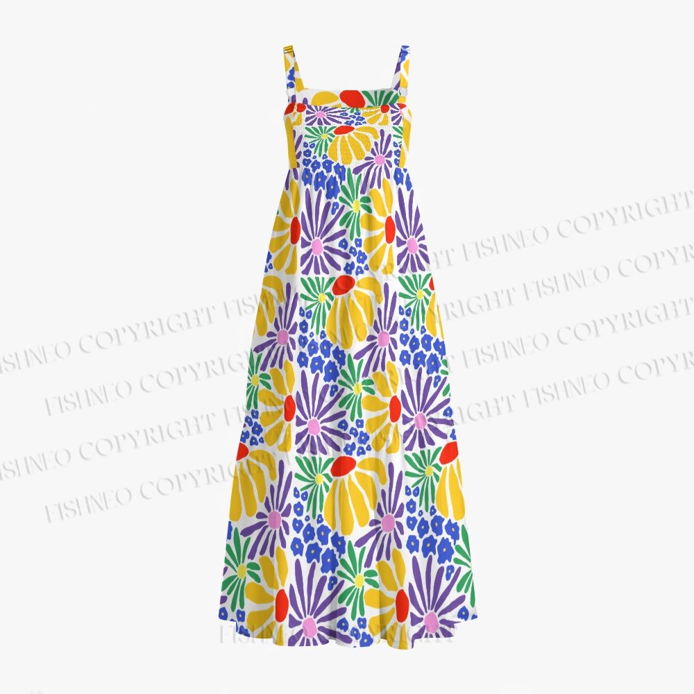 Matisse Style Abstract Flower Maxi Dresses