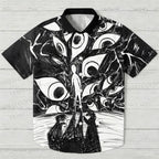 Chaotic Eyes in Black Hawaiian Shirt