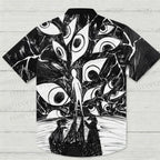 Chaotic Eyes in Black Hawaiian Shirt