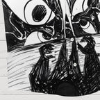 Chaotic Eyes in Black Hawaiian Shirt
