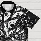 Chaotic Eyes in Black Hawaiian Shirt