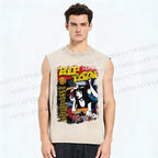 Unisex Pulp Fiction Vintage Poster Printed Washed Tank Top