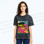 Unisex Yayoi Kusama Crab Printed Washed Tee