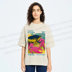 Unisex Yayoi Kusama Crab Printed Washed Tee