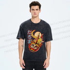 Unisex Vintage Japanese Ramen Graffiti Printed Washed Tee