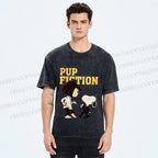 Unisex Pup Fiction Snoopy Printed Washed Tee