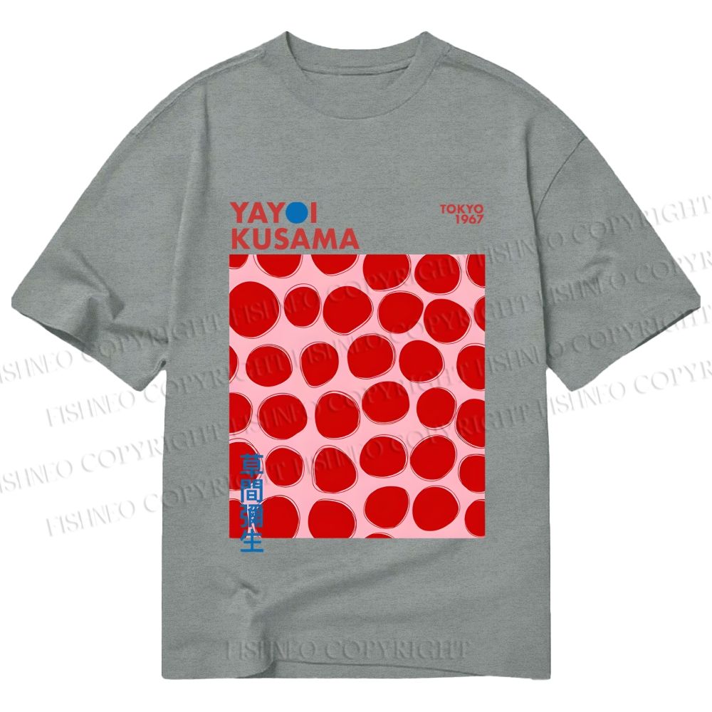 Unisex Classic Cotton Yayoi Kusama Red Dots Printed T-shirt