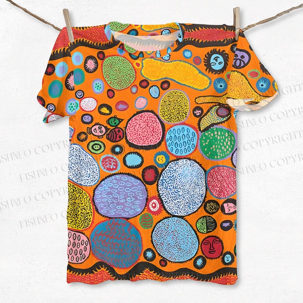 Unisex Yayoi Kusama Life Of A Human Printed Classic T-shirt