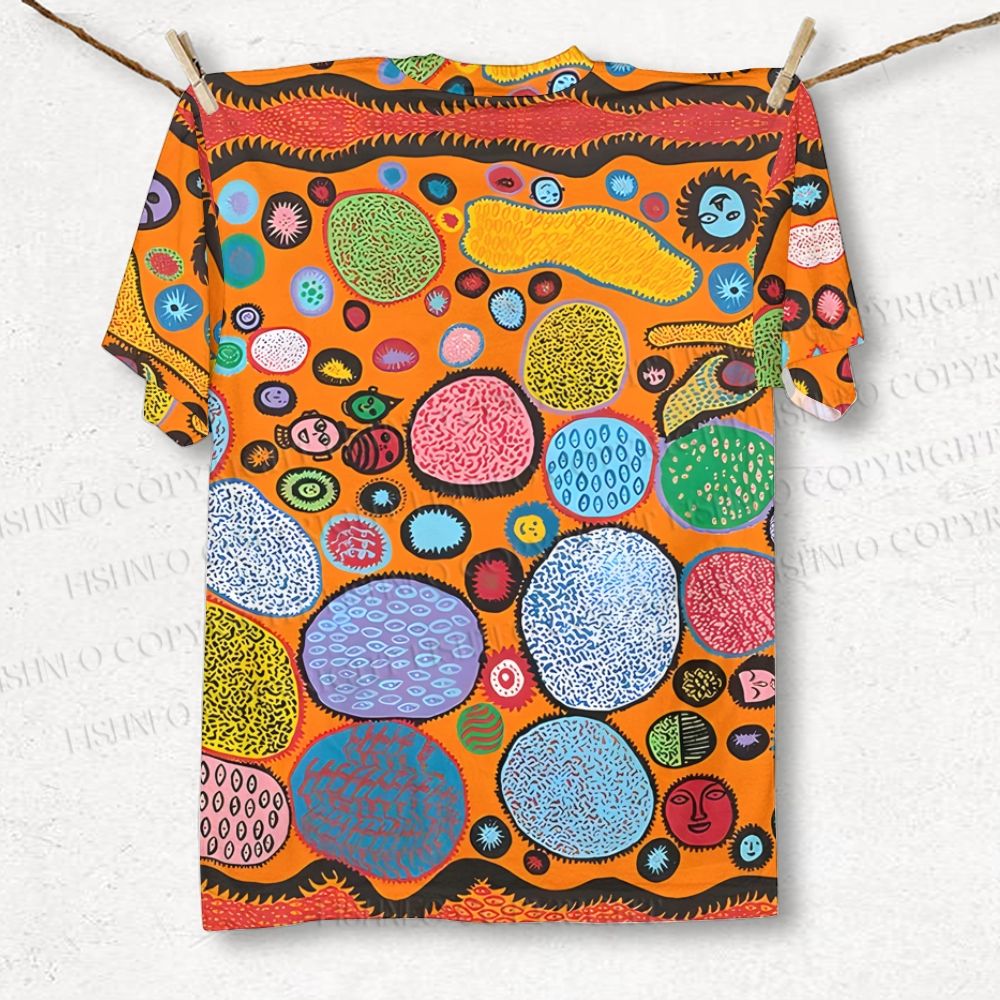 Unisex Yayoi Kusama Life Of A Human Printed Classic T-shirt