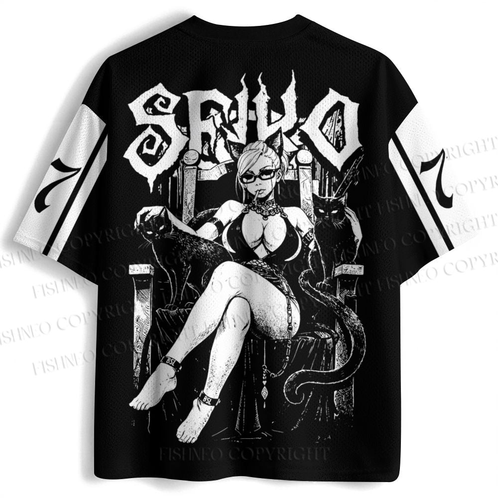 Vintage Anime Woman Jersey Shirts