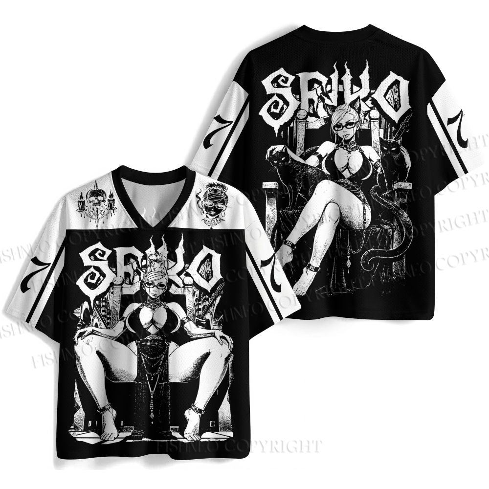 Vintage Anime Woman Jersey Shirts