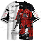 Gundam MS-06S Zaku II Jersey Shirts