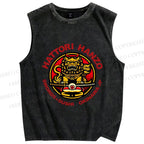 Unisex Hattori Hanzo Printed Washed Tank Top