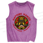 Unisex Hattori Hanzo Printed Washed Tank Top