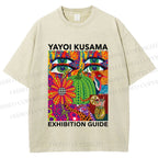 Unisex Yayoi Kusama Exhibition Guide Printed Washed Tee
