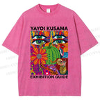 Unisex Yayoi Kusama Exhibition Guide Printed Washed Tee
