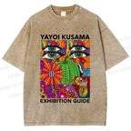 Unisex Yayoi Kusama Exhibition Guide Printed Washed Tee
