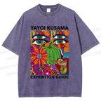 Unisex Yayoi Kusama Exhibition Guide Printed Washed Tee
