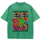 Unisex Yayoi Kusama Exhibition Guide Printed Washed Tee
