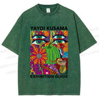 Unisex Yayoi Kusama Exhibition Guide Printed Washed Tee