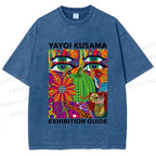 Unisex Yayoi Kusama Exhibition Guide Printed Washed Tee