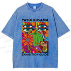 Unisex Yayoi Kusama Exhibition Guide Printed Washed Tee