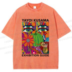 Unisex Yayoi Kusama Exhibition Guide Printed Washed Tee