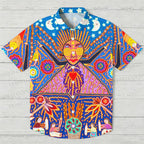 Huichol Grandfather Fire Hawaiian Shirt