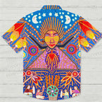 Huichol Grandfather Fire Hawaiian Shirt