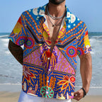 Huichol Grandfather Fire Hawaiian Shirt
