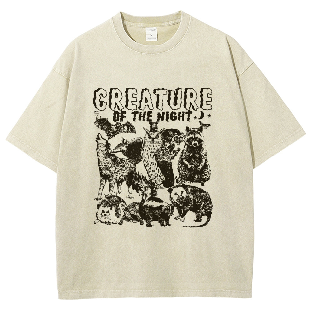 Creature Of The Night Washed T-Shirt