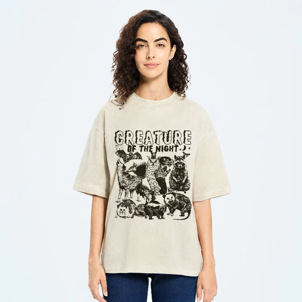 Creature Of The Night Washed T-Shirt