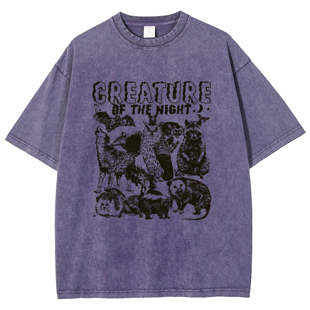 Creature Of The Night Washed T-Shirt