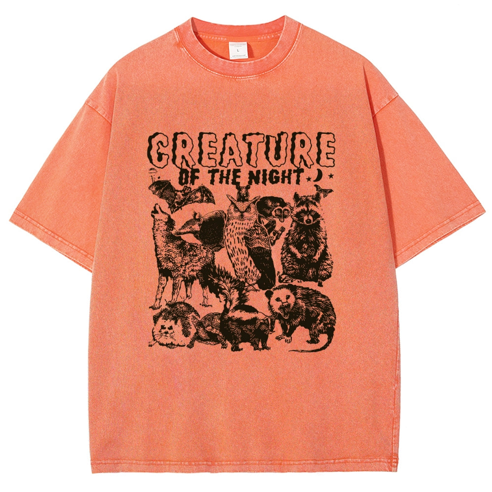Creature Of The Night Washed T-Shirt
