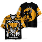 X-men Wolverine Japanese Letter Jersey Shirts