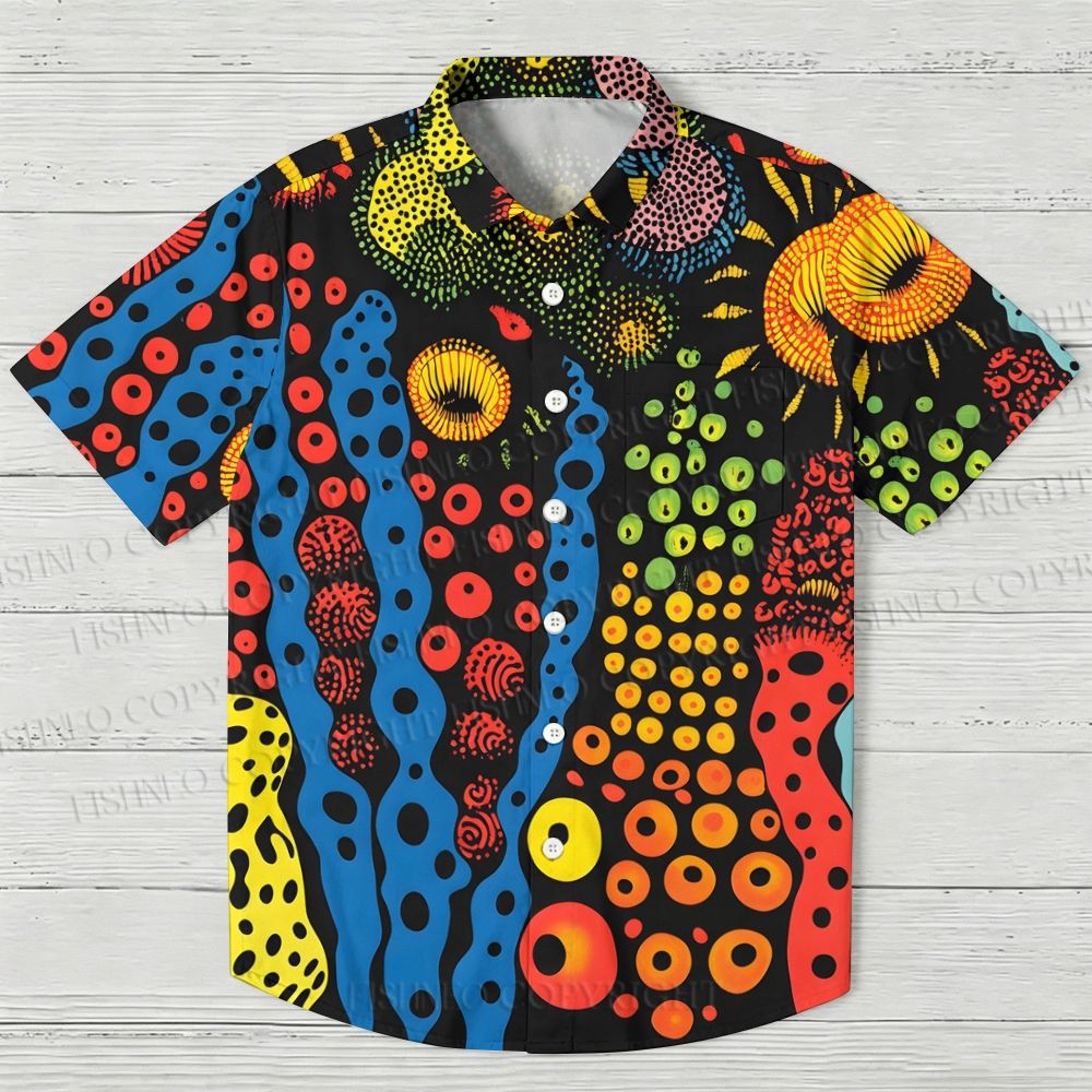Polka Dot Universe Printed Hawaiian Shirt
