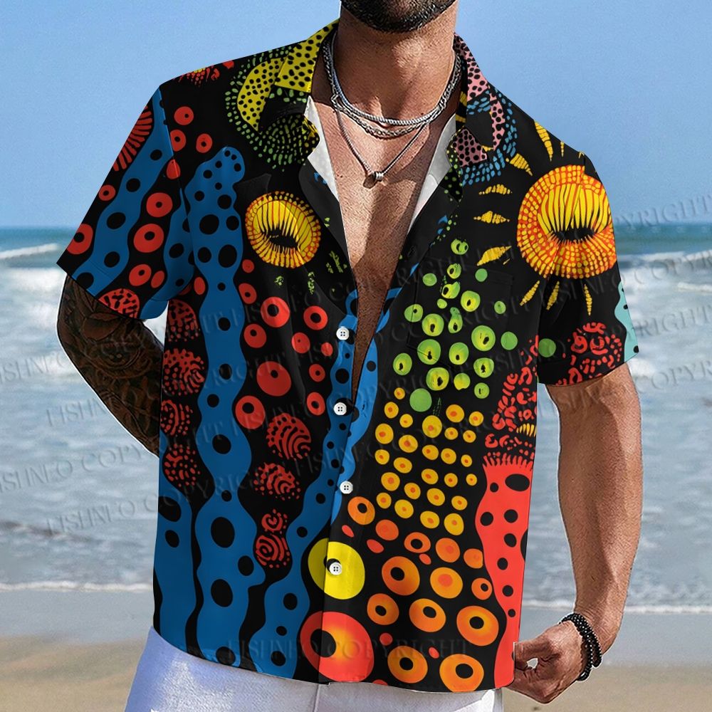 Polka Dot Universe Printed Hawaiian Shirt