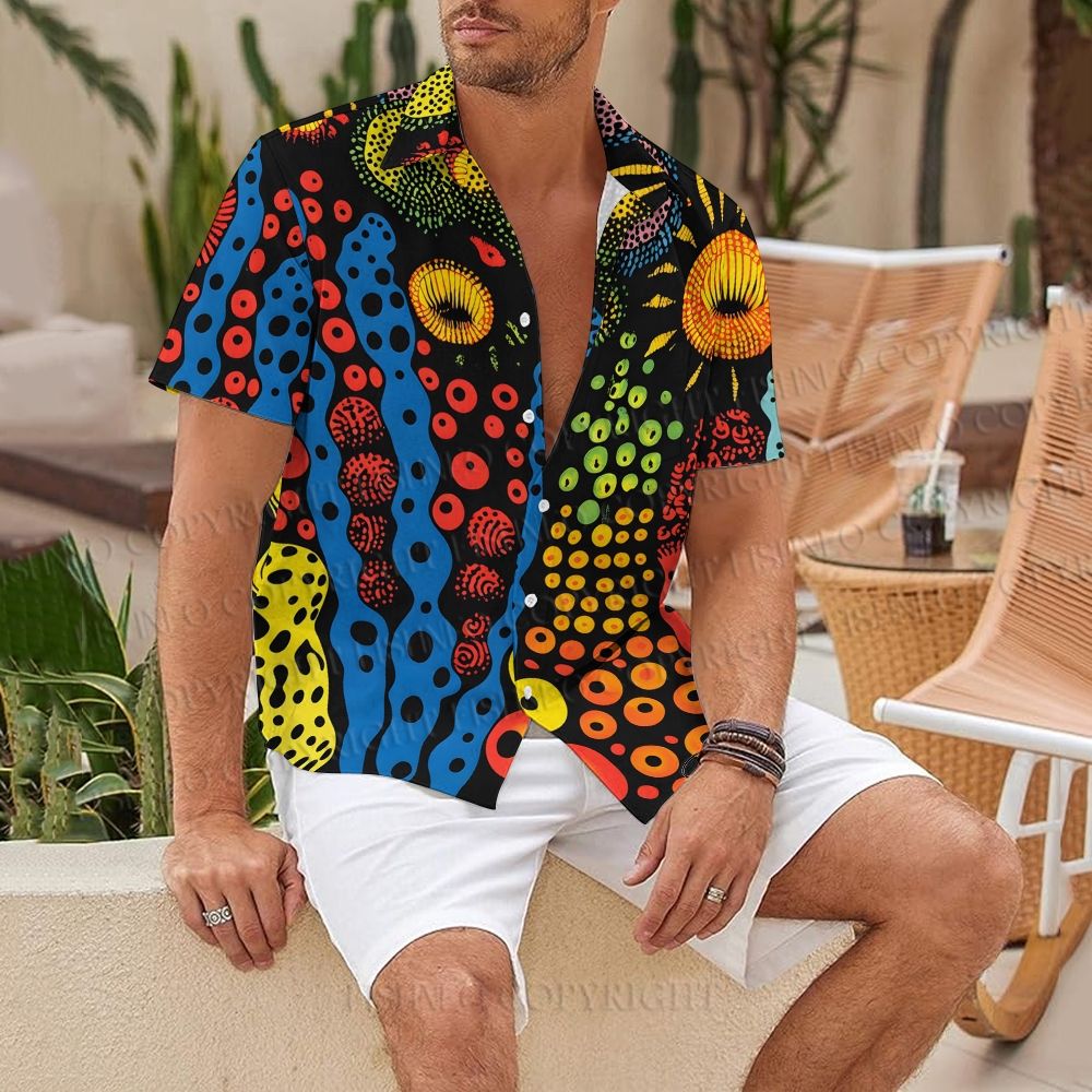 Polka Dot Universe Printed Hawaiian Shirt