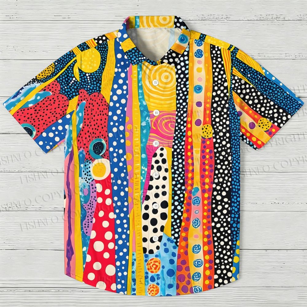 Polka Dot Universe Printed Hawaiian Shirt