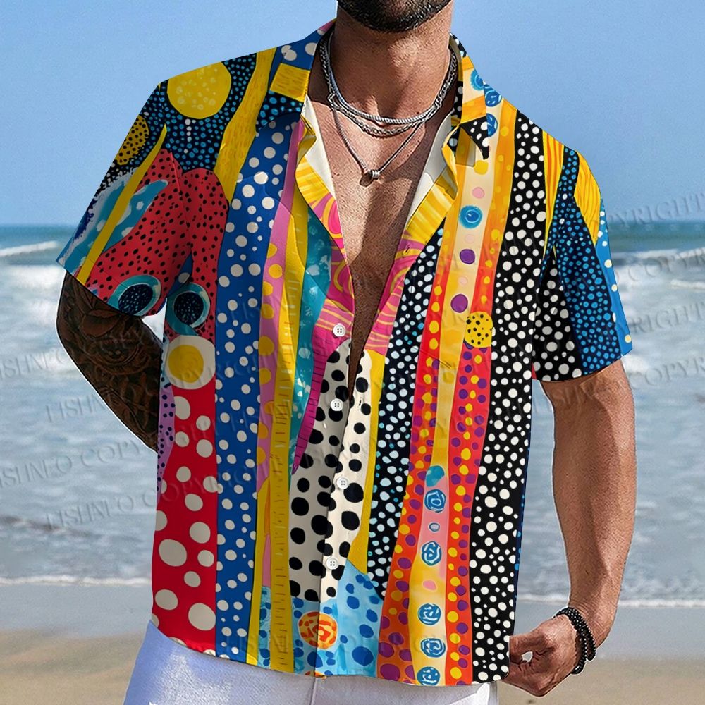 Polka Dot Universe Printed Hawaiian Shirt